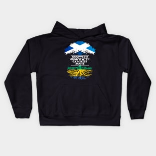 Scottish Grown With Gabonese Roots - Gift for Gabonese With Roots From Gabon Kids Hoodie